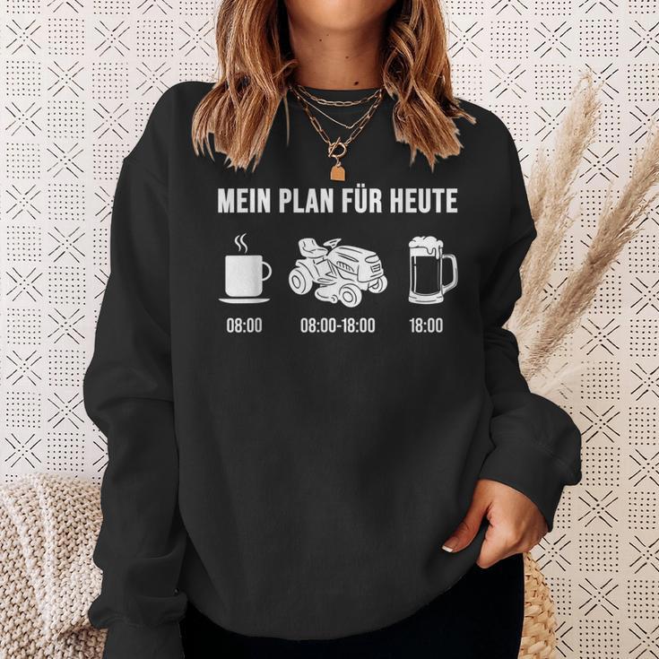 Mein Plan Für Heute Ride-On Mower Sweatshirt Geschenke für Sie