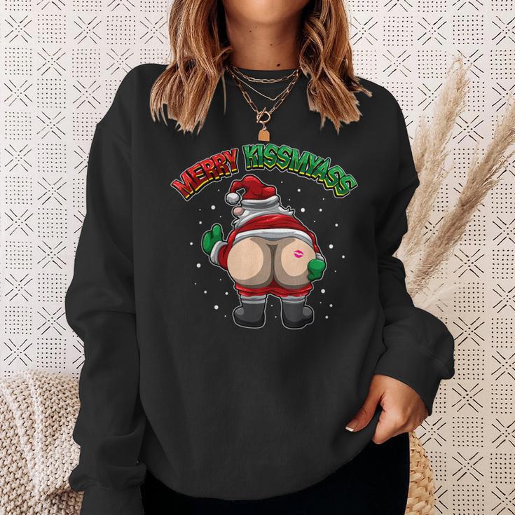 Merry Kissmyass Leck Am Arschom Weihnachtsmann Sweatshirt Geschenke für Sie