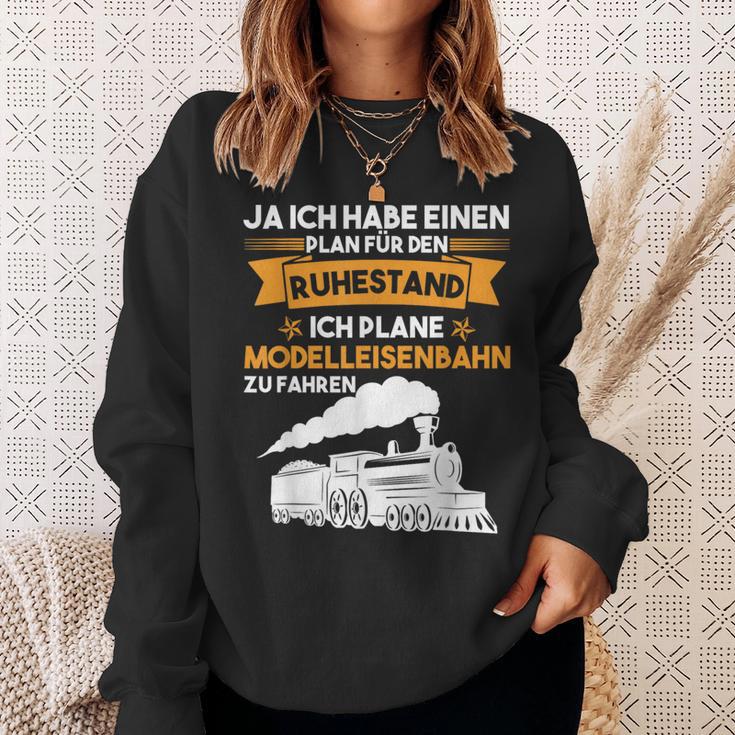 Modellbahn Plan Für Den Ruhestand Model Railway Sweatshirt Geschenke für Sie