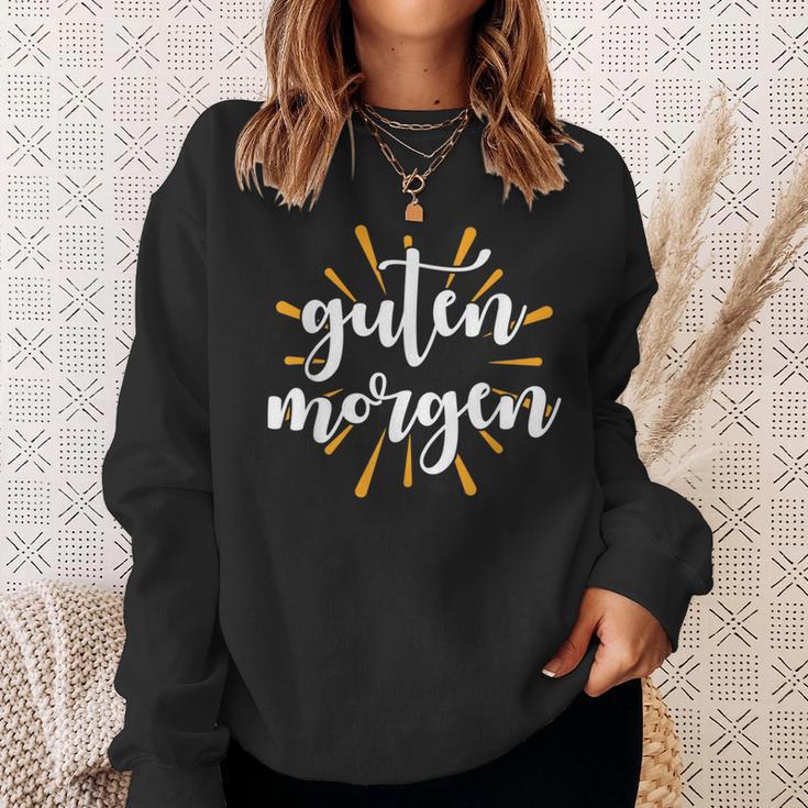 Morgen Frühaufsteher Spruch Guten Morgen Sonne Sweatshirt Geschenke für Sie