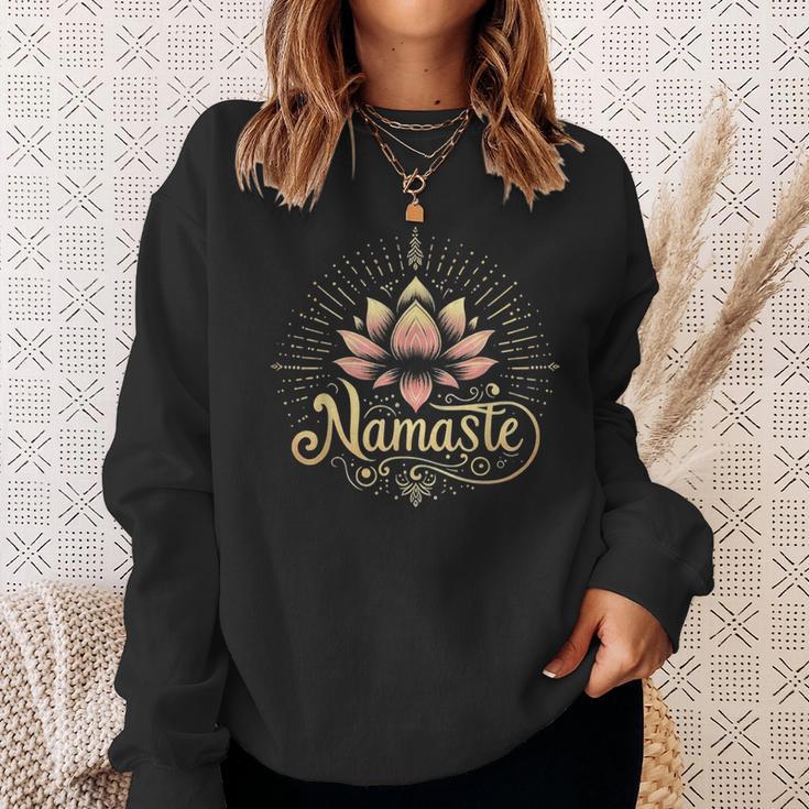 Namaste Peace & Harmonie Yoga Auf Deutsch Sweatshirt Geschenke für Sie