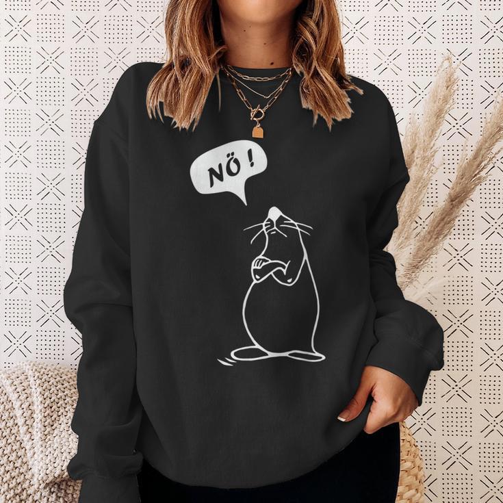 Nö Mit Seehund Lustiger Für Neinsager Nope Sweatshirt Geschenke für Sie