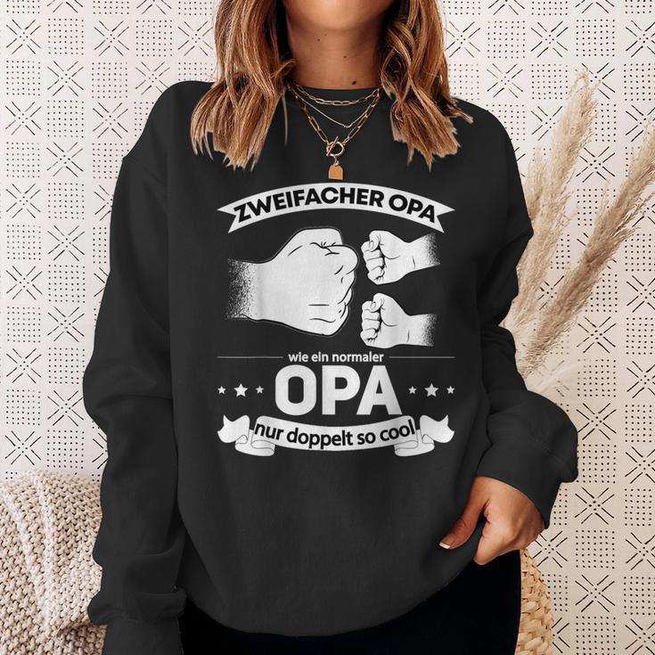 Opa Hoch 2 Grandchildren Grandchildren Grandpa Sweatshirt Geschenke für Sie