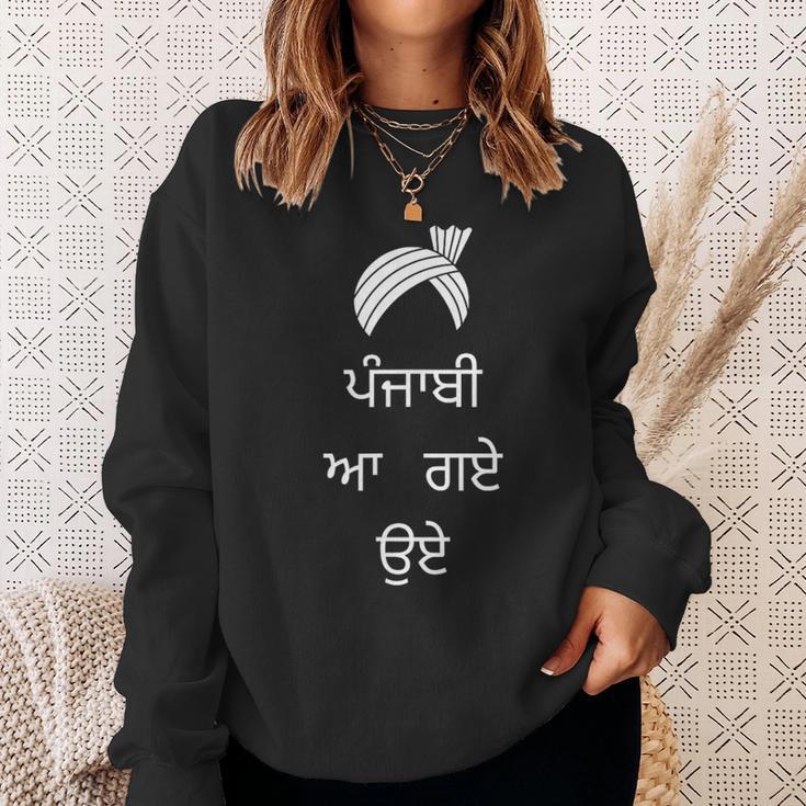 Panjabi Aa Gaye Oye On Panjabi Gurmukhi Dosanjh Diljit Sweatshirt Geschenke für Sie