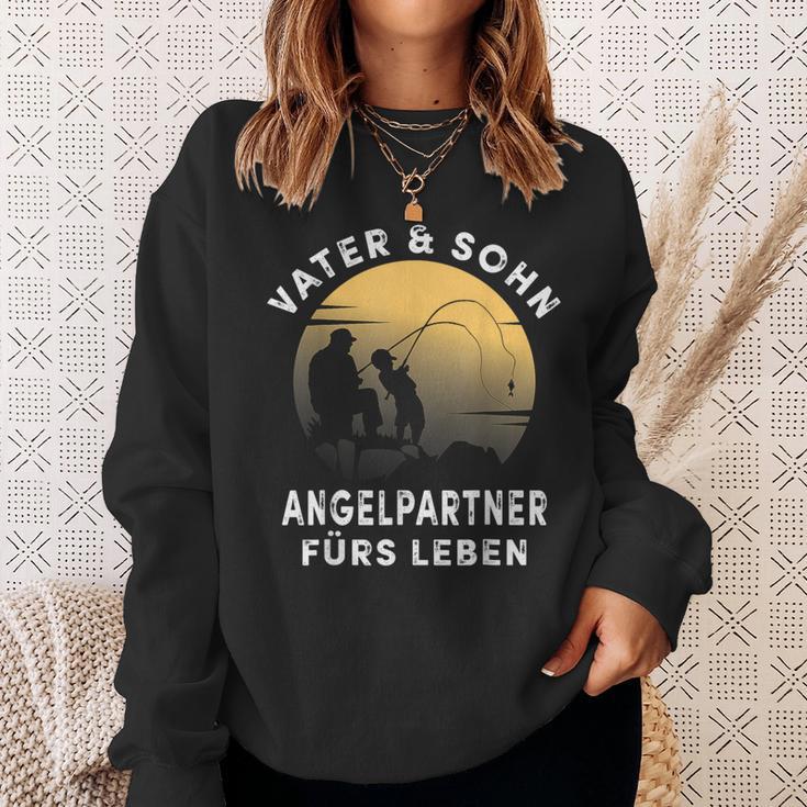 Papa Und Sohn Angelpartner Fürs Leben Angeln Angler Sweatshirt Geschenke für Sie