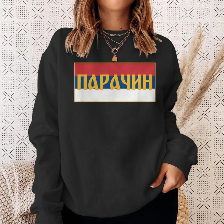 Paracin Pomoravski Okrug Srpska Zastava Serbian Flag Sweatshirt Geschenke für Sie