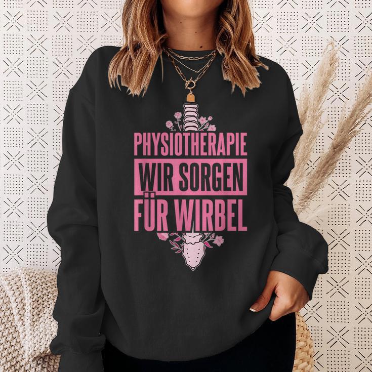 Physiotherapie Wir Sorgen Für Wirbel Physioherapeutin Sweatshirt Geschenke für Sie