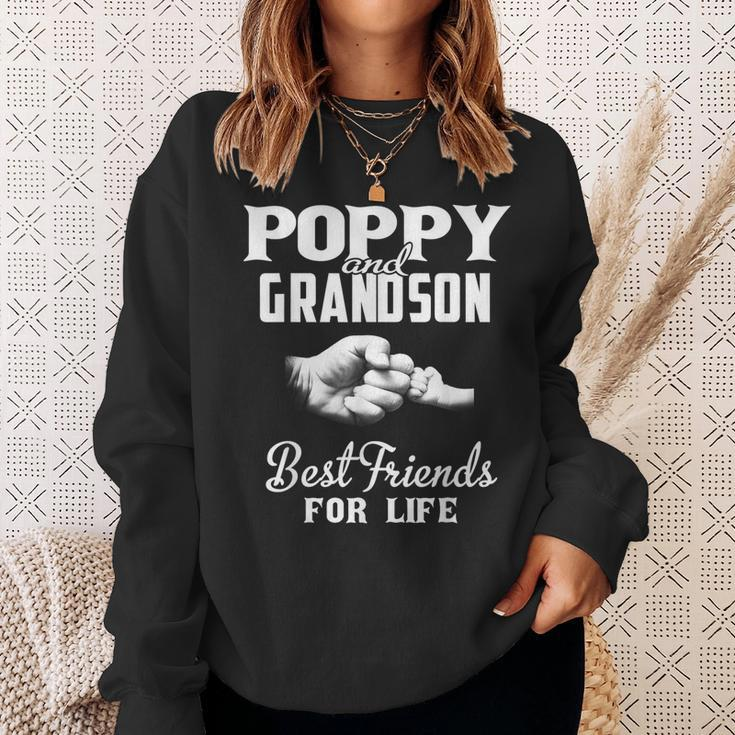 Poppy And Grandson Best Friends For Life Grandpa Men Sweatshirt Gifts for Her