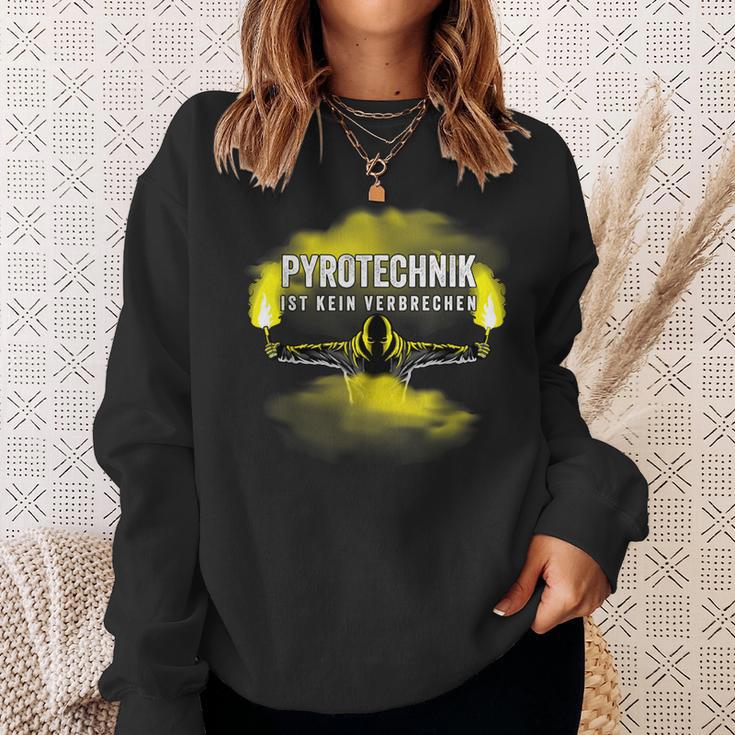 Pyrotechnik Ist Keinerrime Pyro Bengalo Yellow Sweatshirt Geschenke für Sie