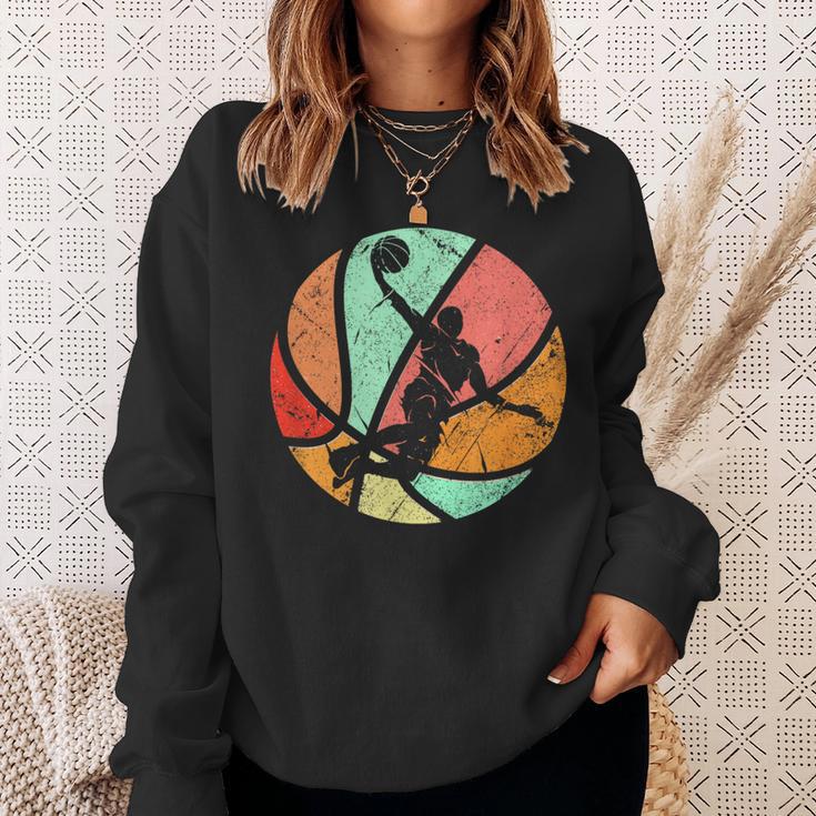 Retro Basketball Player Dunk Silhouette Sweatshirt Geschenke für Sie