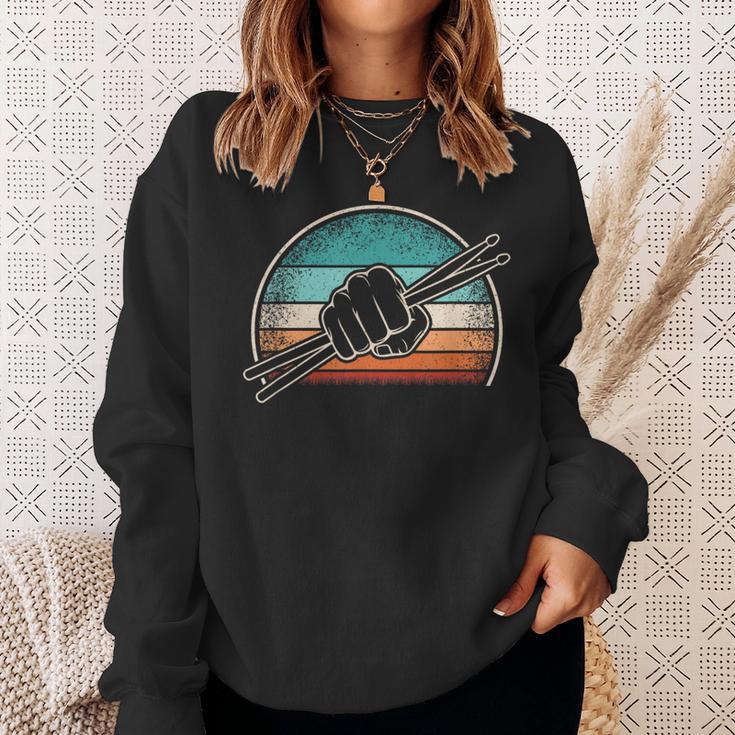 Retro Drumsticks Drummer Sweatshirt Geschenke für Sie