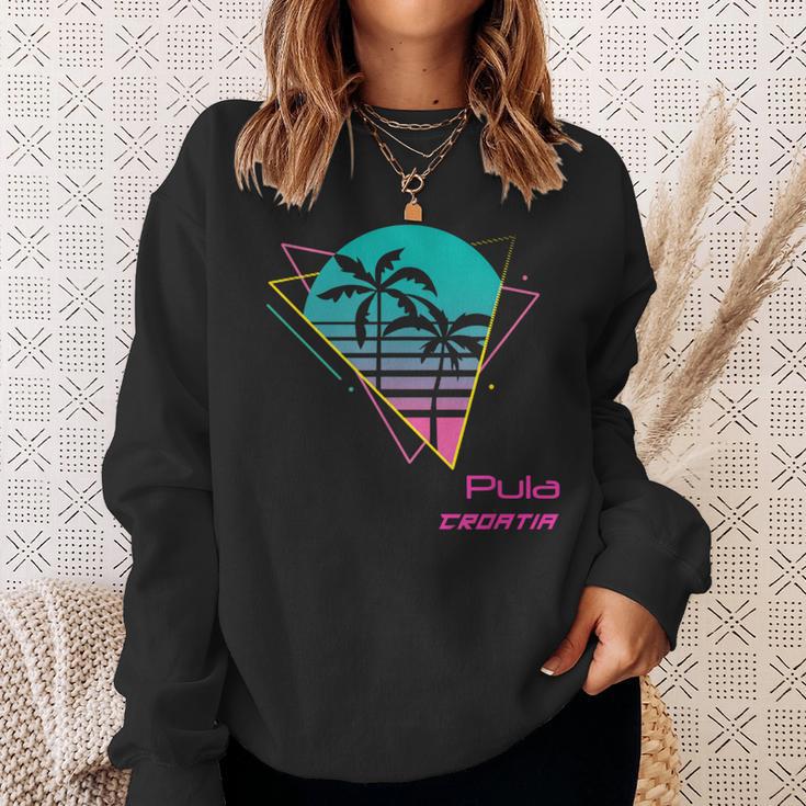 Retro Pula Croatia Sweatshirt Geschenke für Sie