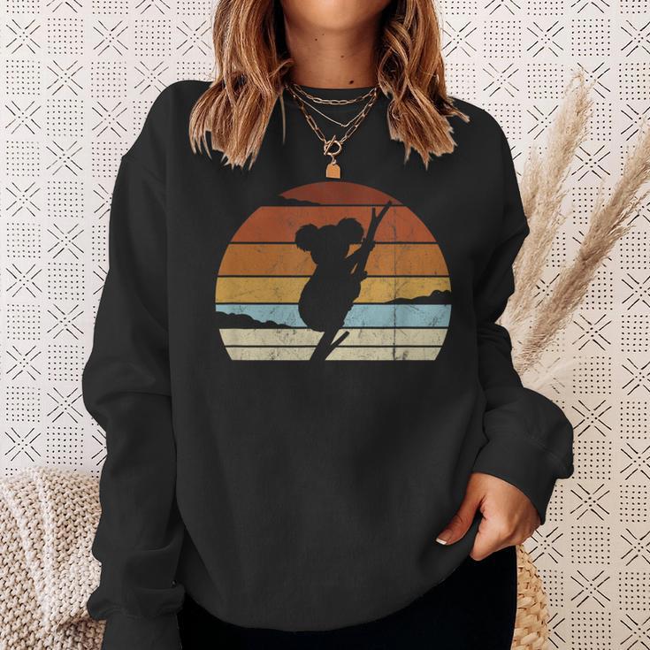 Retro Sunset Koala Bear Silhouette Baggy Koala Sweatshirt Geschenke für Sie