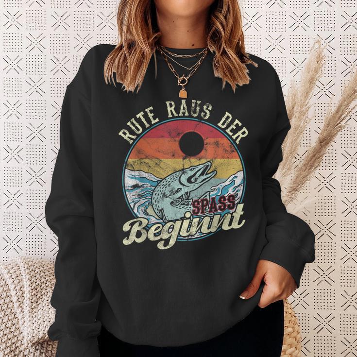 Rute Raus Der Spass Beginnt Angler Sweatshirt Geschenke für Sie