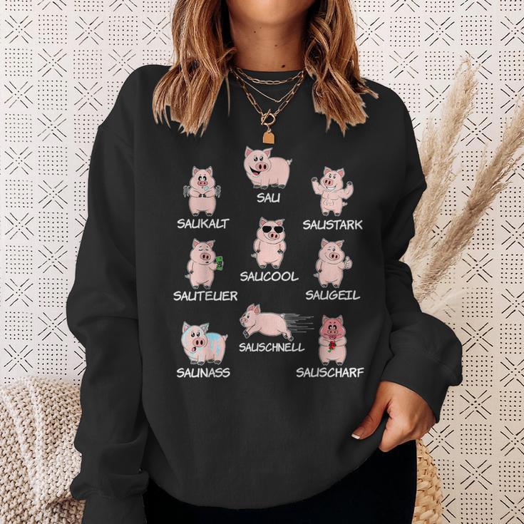 Saustark Pigs Sau Saukalt Saustark Word Game Sweatshirt Geschenke für Sie