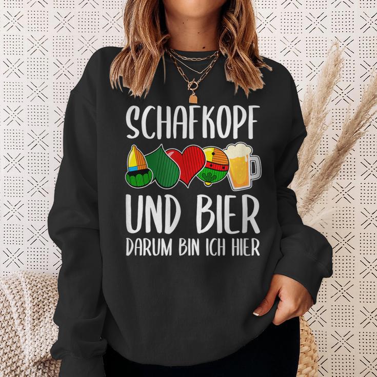 Schafkopf Und Bier Darum Bin Ich Hier Schafkopf Und Bier Darum Sweatshirt Geschenke für Sie