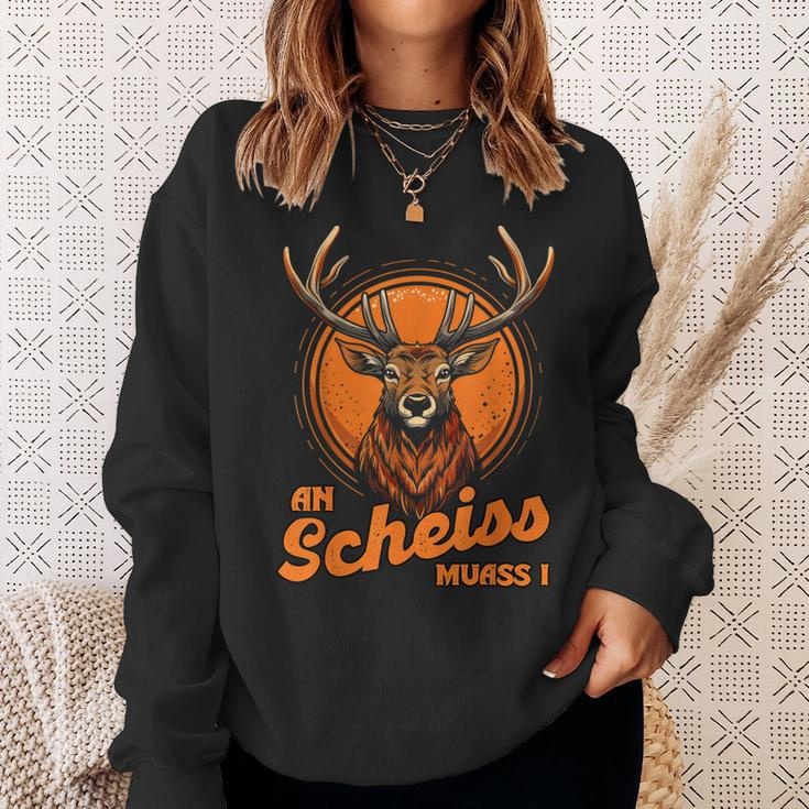 An Scheiss Muass I Deer Suit Costume Oktoberfest Sweatshirt Geschenke für Sie