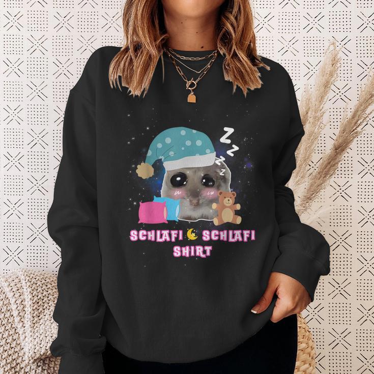 Schlafi Schlafi Sad Hamster Hamsti Sweatshirt Geschenke für Sie