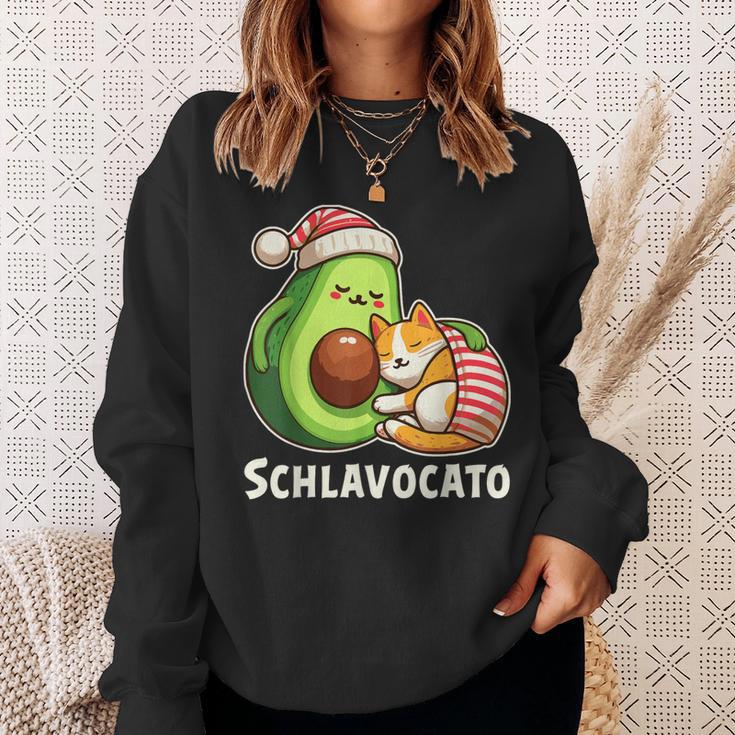 Schlavocato Official Sleep Pyjamas Sleep Avocado Cat Sweatshirt Geschenke für Sie