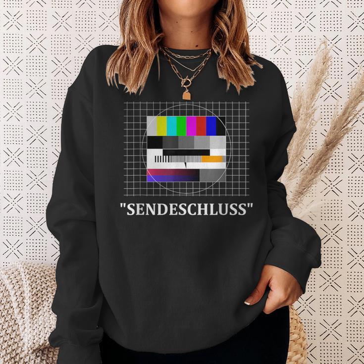 Sendschluss Testbild 80S 90S Retrointage Party Sweatshirt Geschenke für Sie