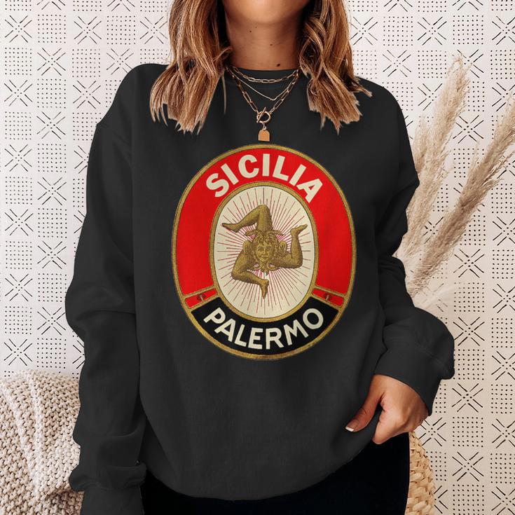 Sicilia Palermo Sicily Italian Sicilian Sweatshirt Geschenke für Sie