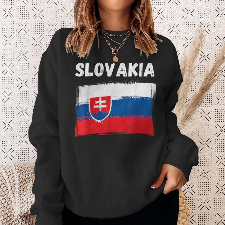 Slovakia Flag Holidayintage Grunge Slovak Flag Sweatshirt Geschenke für Sie