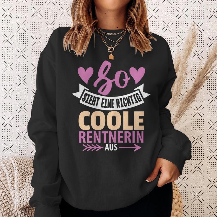 So Sieht Eine Coole Rentnerin Retirement Pensioner Frau Sweatshirt Geschenke für Sie