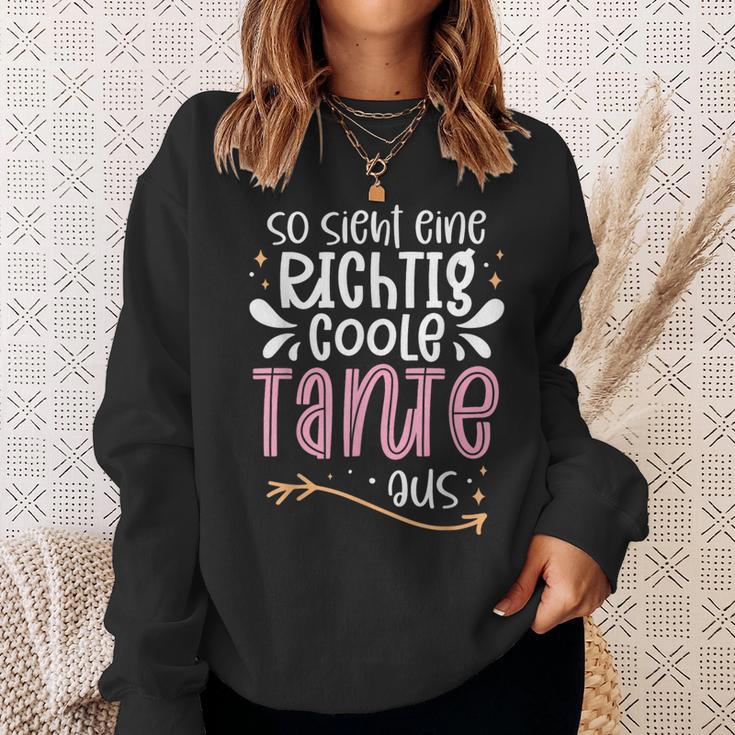 So Sieht Eine Richtig Coole Tante Aus Tante Tanten Saying Sweatshirt Geschenke für Sie