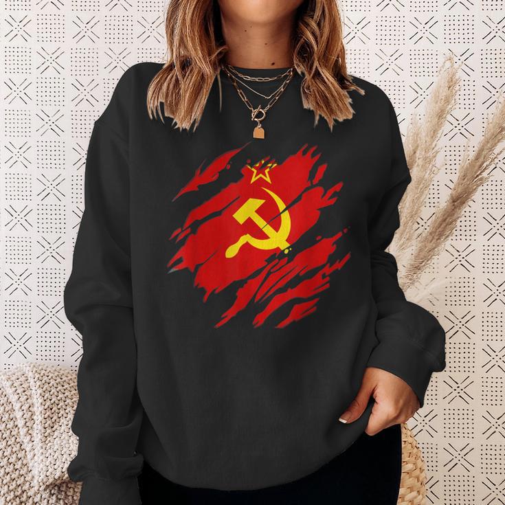 Soviet Flag Retro Ussr Soviet Union Cccp Sweatshirt Geschenke für Sie