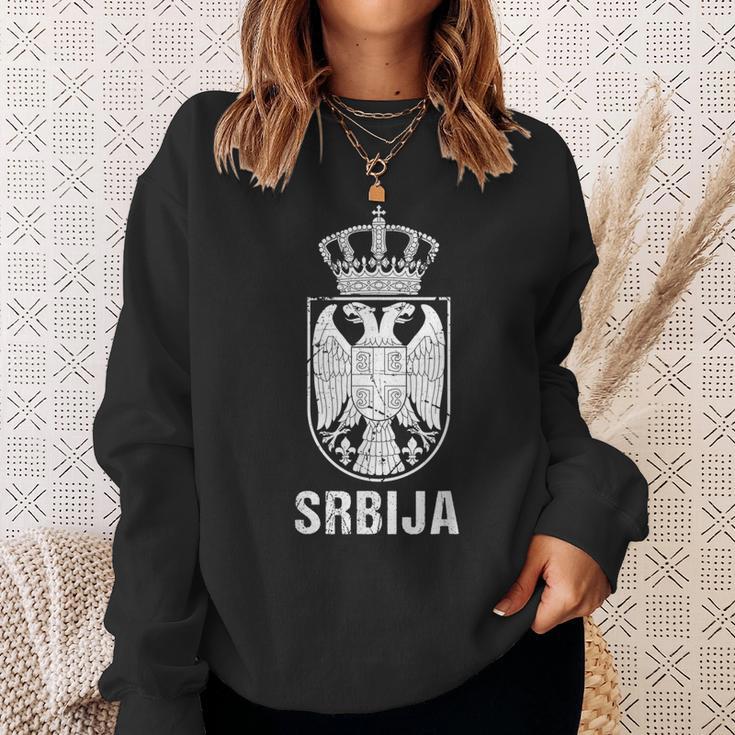 Srbija Serbia Flag Serbian Double Eagle Sweatshirt Geschenke für Sie