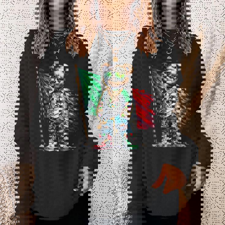 Stylish Teddy Bear Mexican Flag Mexico Sweatshirt Gifts for Her Stylish Teddy Bear Mexican Flag Mexico Sweatshirt Gifts for Her