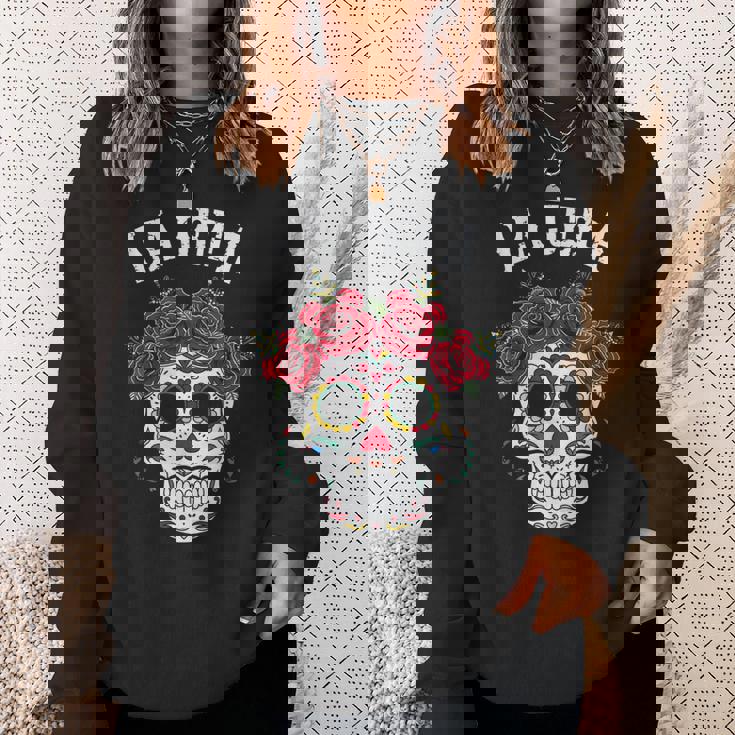 Sugar Skull Mexican Dia De Los Muertos Day Of The Dead Sweatshirt Gifts for Her