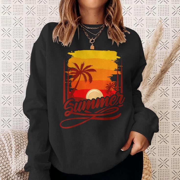 Surfer Beach Sea Retro Summer Fernlust Sweatshirt Geschenke für Sie