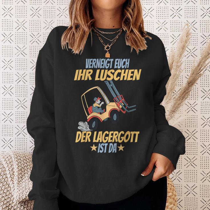 Verneigt Euch Ihr Luschen Der Lagergott Ist Da Flagler S Sweatshirt Geschenke für Sie