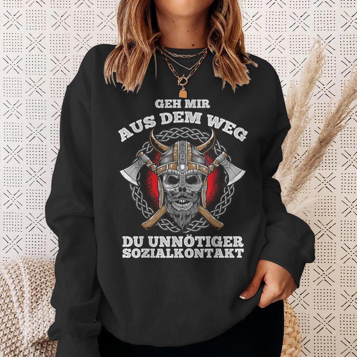 Viking Geh Mir Aus Dem Weg Du Unnecesser Sozialkontakt Sweatshirt Geschenke für Sie