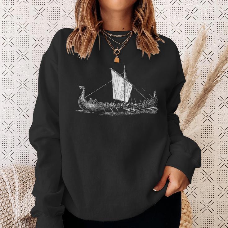 Viking Ship Nordic Mythology Nordmann & Walhalla Sweatshirt Geschenke für Sie