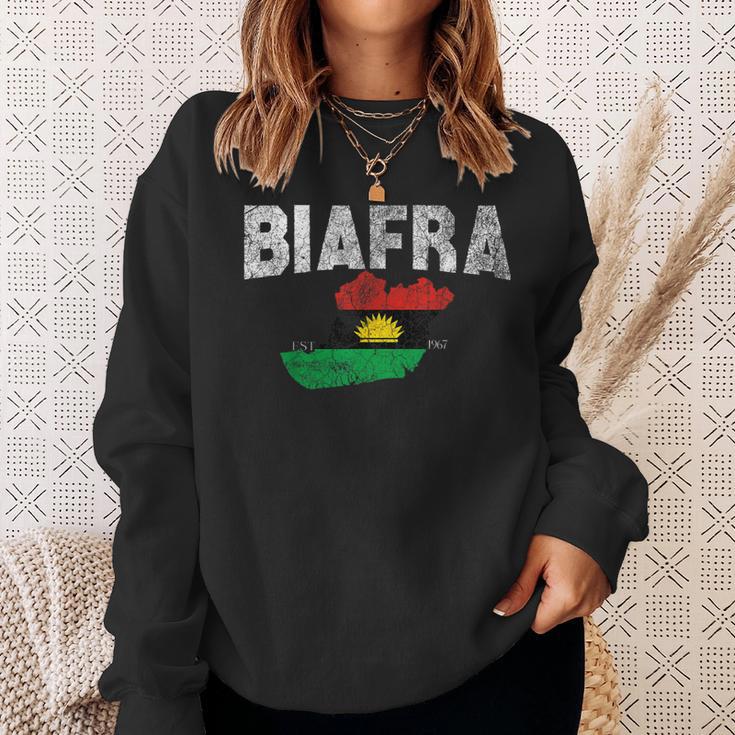 Vintage Biafra Flag Biafra Card Biafra Est 1967 Sweatshirt Geschenke für Sie