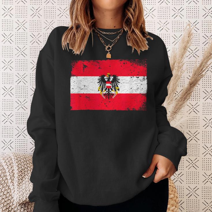 Vintage Österreich Flagge Sweatshirt Geschenke für Sie