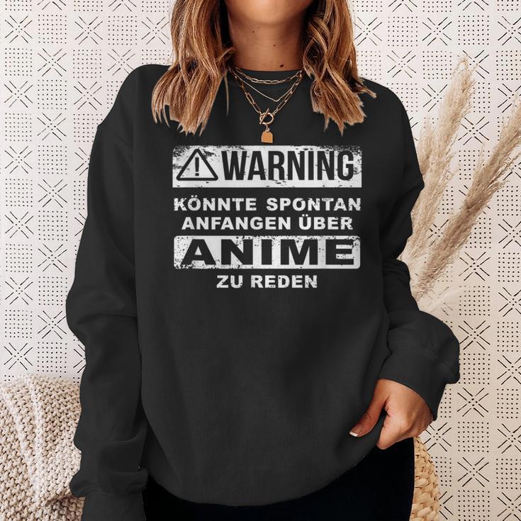 Warning Koulte Spontan Begin Over Anime Zu Talken Anime Sweatshirt Geschenke für Sie