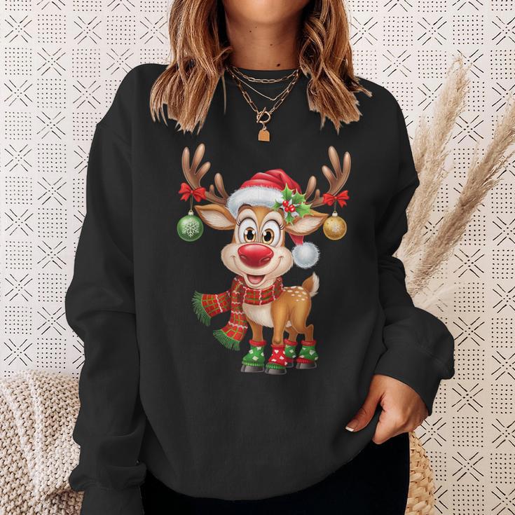 Weihnachten Rentier Rudolph Lustig Geschenk Sweatshirt Geschenke für Sie