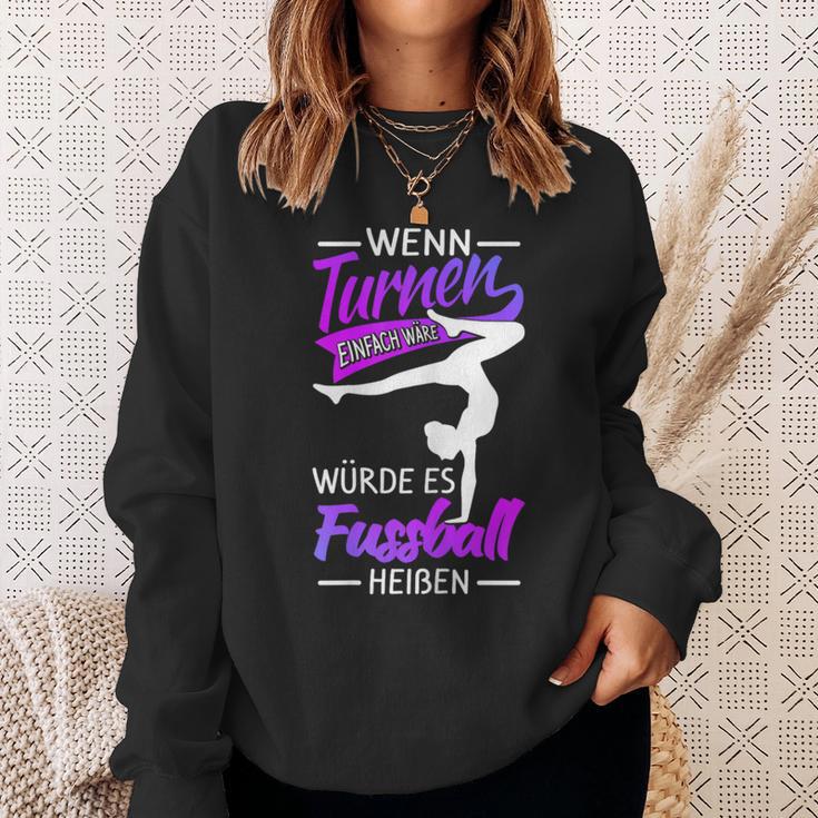 Wenn Turnen Einfach Wätde Es Fußball Heißen Wenn Turnnen Sweatshirt Geschenke für Sie