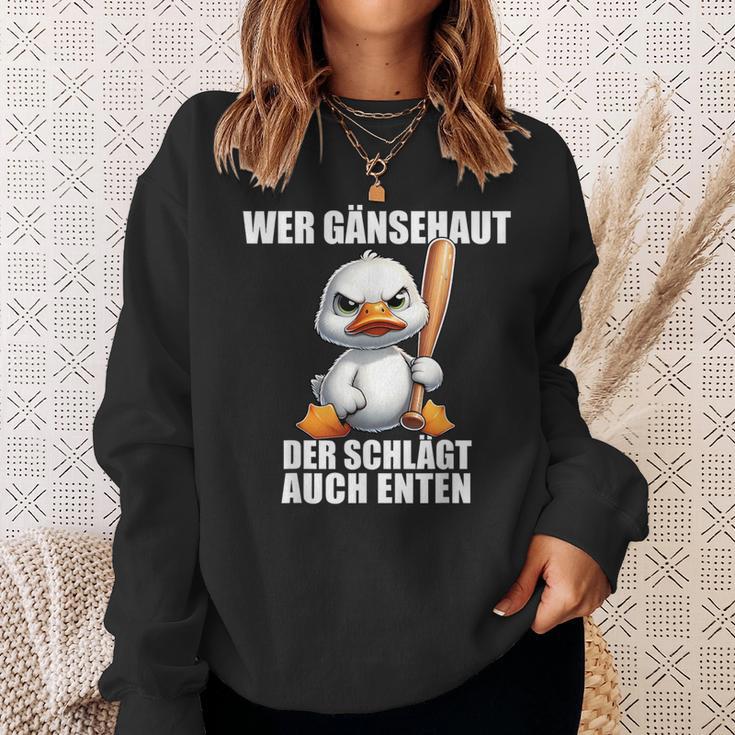 Wer Gänsehaut Der Schlagt Auch Enten Children's Sweatshirt Geschenke für Sie