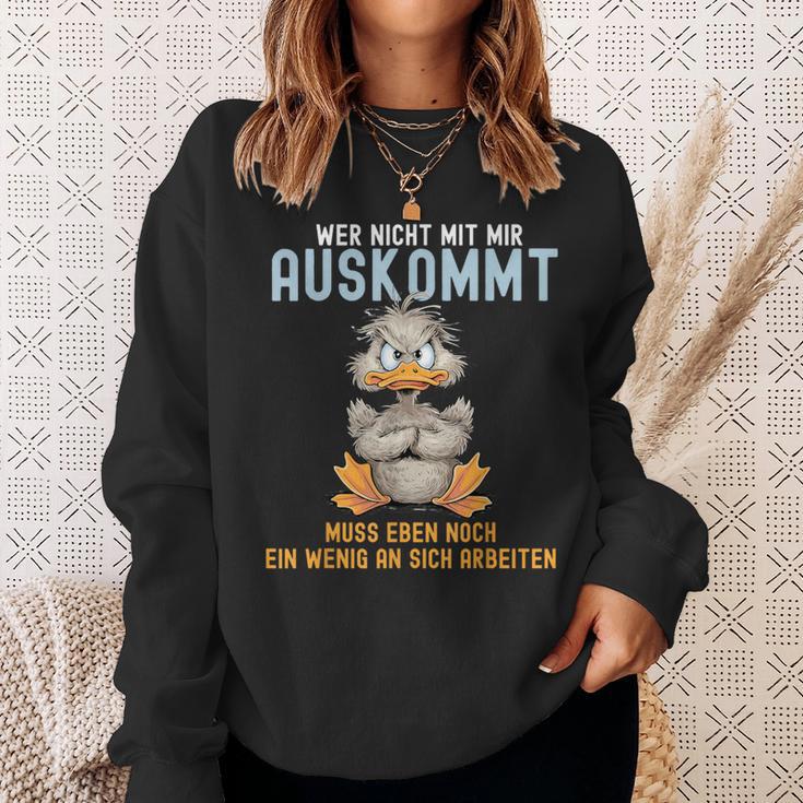 Wer Nicht Mit Mir Auskommt Muss Eben Noch Ein Wenig An Sich German Sweatshirt Geschenke für Sie