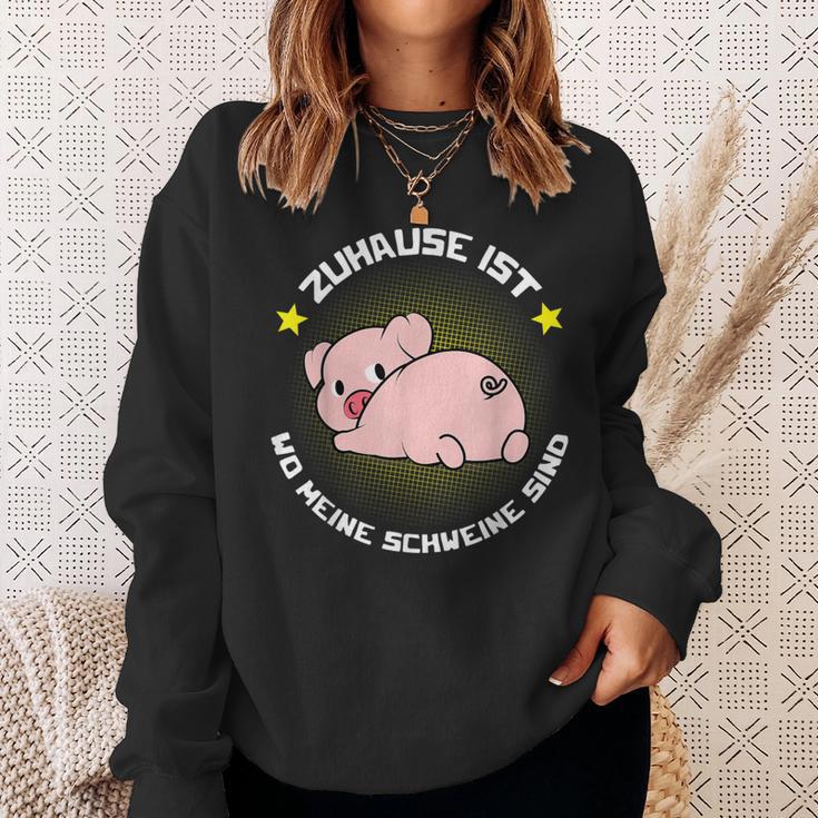 Zuhause Ist Wo Meine Schweine Sind Für Bauern & Farmers Sweatshirt Geschenke für Sie