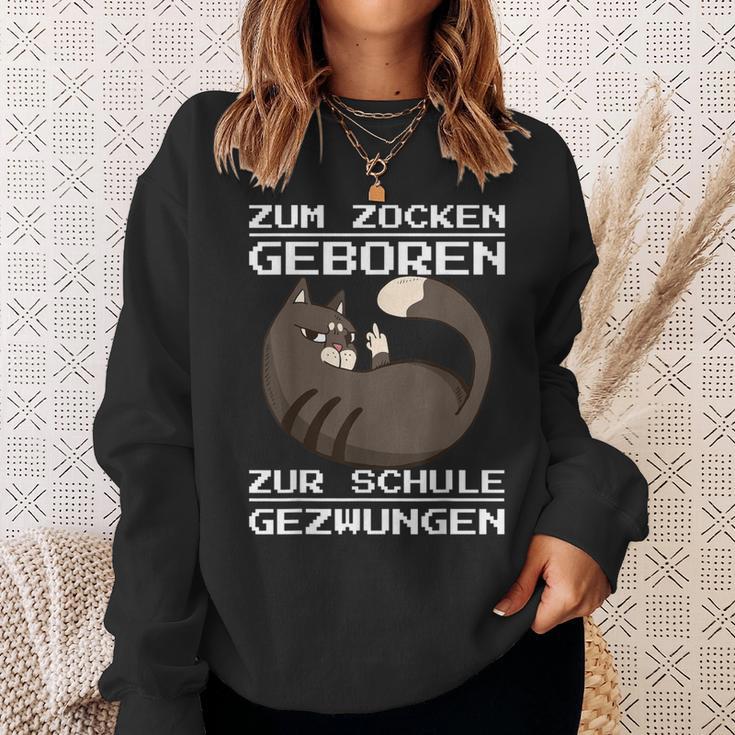 Zum Zocken Geboren Zum Schule Forces Console Ps5 Gaming Sweatshirt Geschenke für Sie