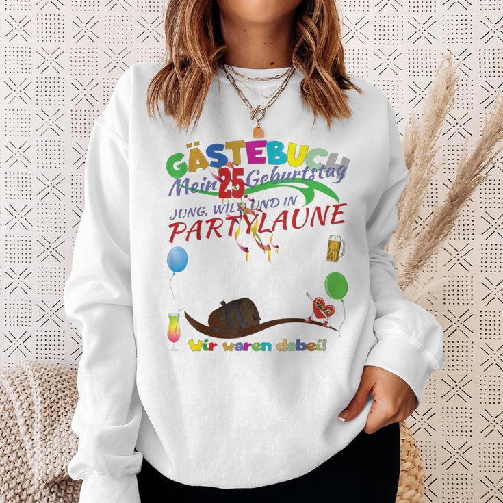 25 Geburtstag Frau Und 25 Geburtstag Mann Gästebuch Sweatshirt Geschenke für Sie