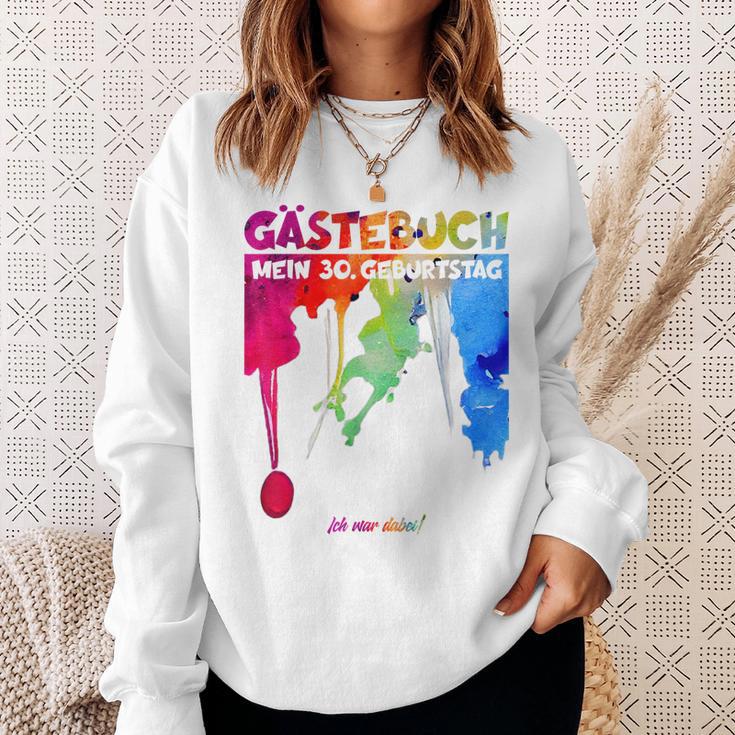 30 Jahre Guestlist 30Th Geburtstag Guest Book Sweatshirt Geschenke für Sie