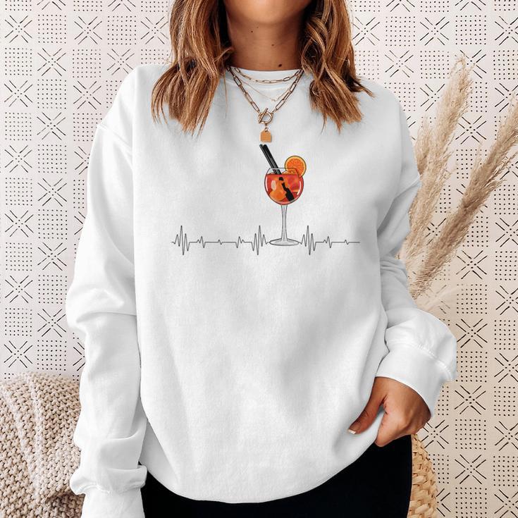 Aperitif Spritz Herzschlag Grafik Sweatshirt Geschenke für Sie