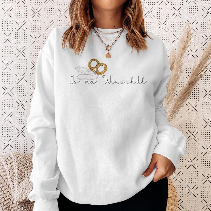 Bavarian Wiaschdl Wurst Egal Weißwurst Pretzel Pretzel Sweatshirt Geschenke für Sie