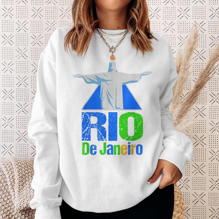 Brazil Rio De Janeiro Palme Beach Copacabana Sweatshirt Geschenke für Sie